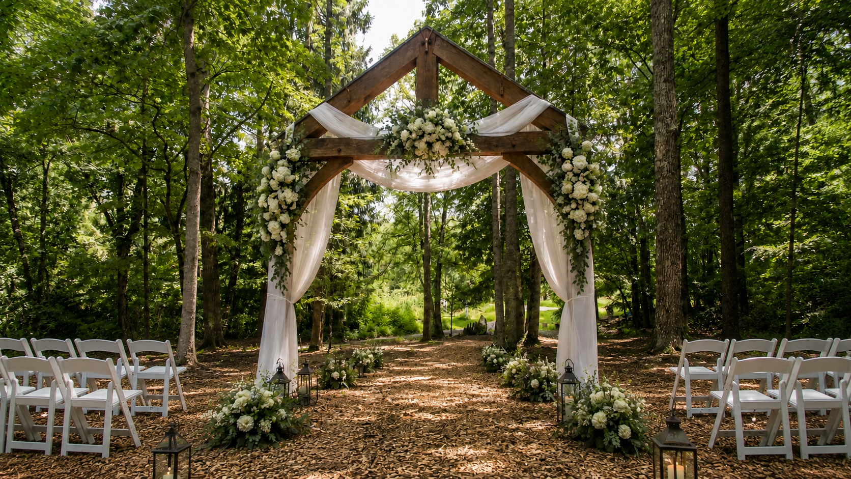Wedding archway at Cloud 9 Farm